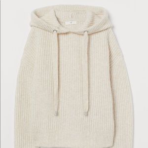 H&M Rib Knit Sweater Hoodie